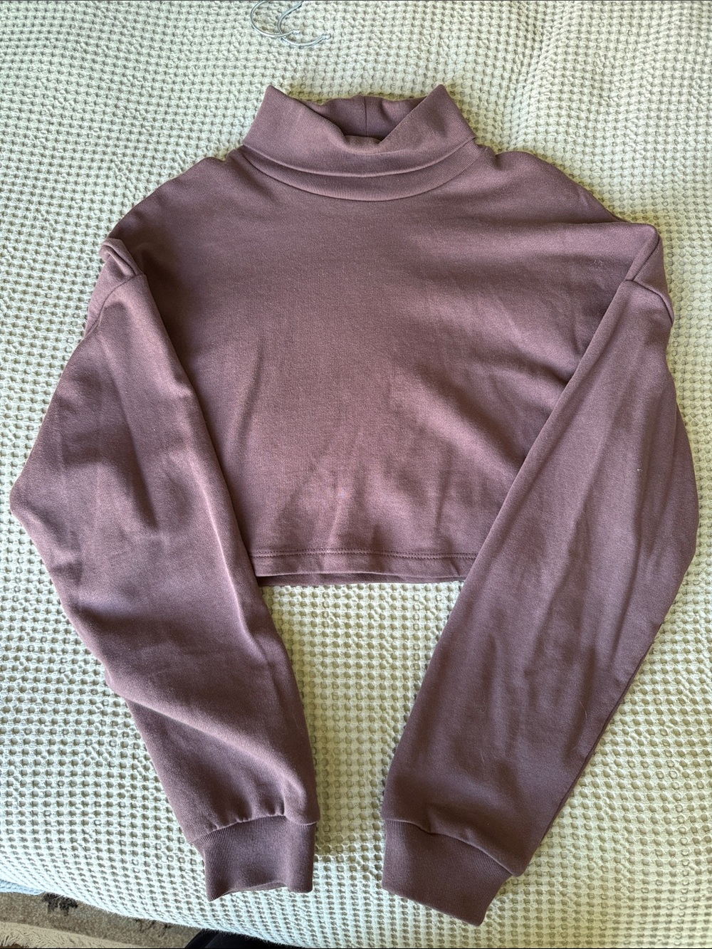 Simons Twik Brown Funnel Neck Crop Sweater